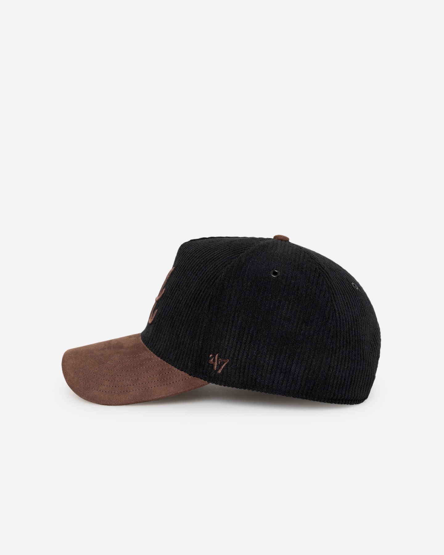 47 Brand Atlanta Braves 'Black Barren' 47 Offside DT Corduroy Snapback Black